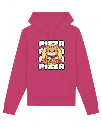 Cute kawaii cat eating pizza Raspberry