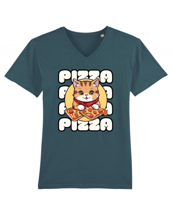 Cute kawaii cat eating pizza Stargazer