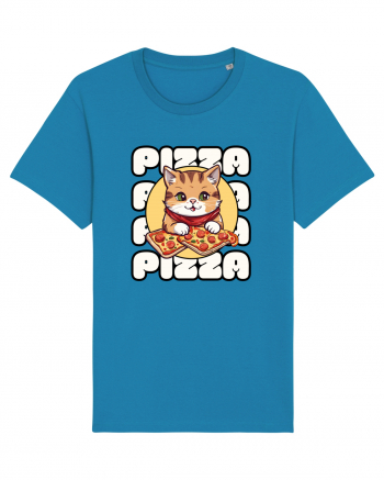 Cute kawaii cat eating pizza Azur