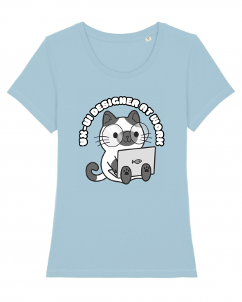 UX-UI Designer cat Sky Blue