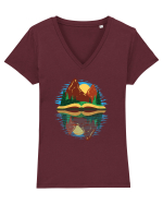 Nature And Books Tricou mânecă scurtă guler V Damă Evoker