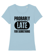 Probably Late For Something Tricou mânecă scurtă guler larg fitted Damă Expresser