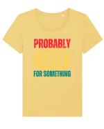 Probably Late For Something Tricou mânecă scurtă guler larg fitted Damă Expresser