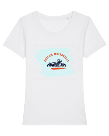 Custom Motorcycle White