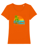 Adventure Tricou mânecă scurtă guler larg fitted Damă Expresser