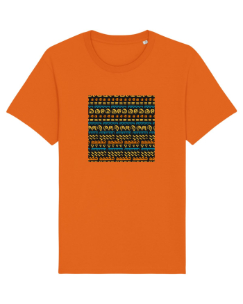 African Pattern Bright Orange