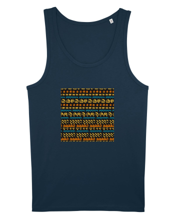 African Pattern Navy
