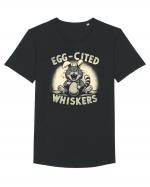 Eggcited wiskers Tricou mânecă scurtă guler larg Bărbat Skater