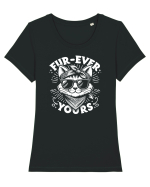 Furever yours - pisica cool Tricou mânecă scurtă guler larg fitted Damă Expresser