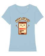 Cute UX-UI Designer Tricou mânecă scurtă guler larg fitted Damă Expresser