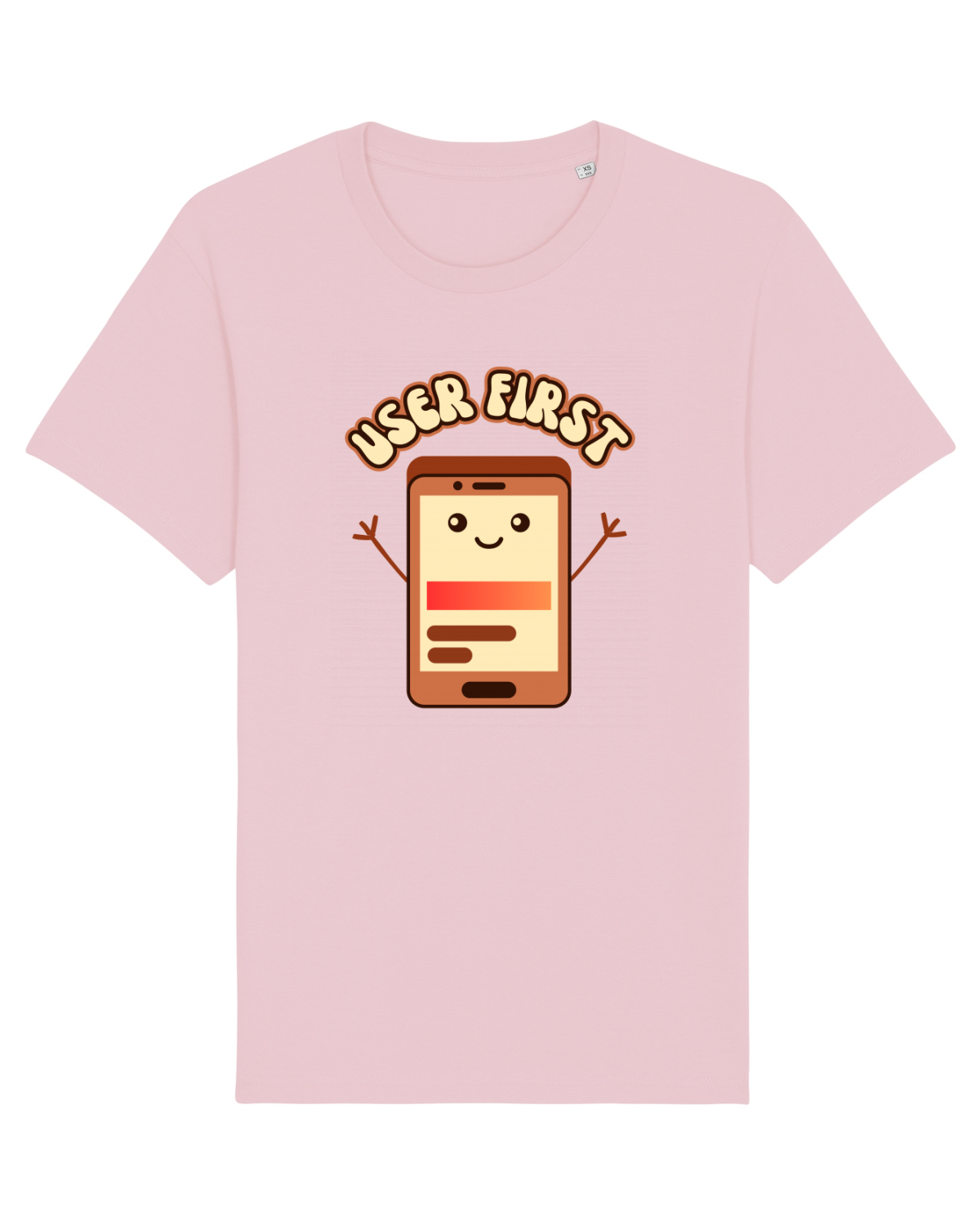 Tricou mânecă scurtă Unisex Rocker Cotton Pink