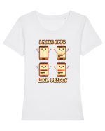 Cute UX-UI Designer Tricou mânecă scurtă guler larg fitted Damă Expresser