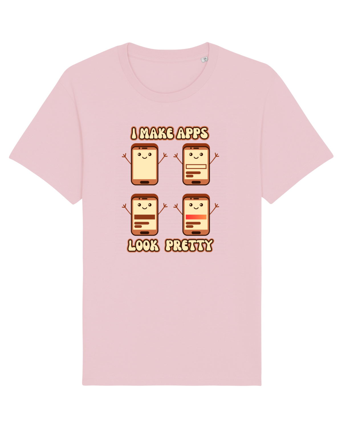 Tricou mânecă scurtă Unisex Rocker Cotton Pink