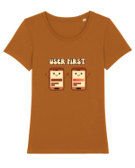 Cute UX-UI Designer Tricou mânecă scurtă guler larg fitted Damă Expresser