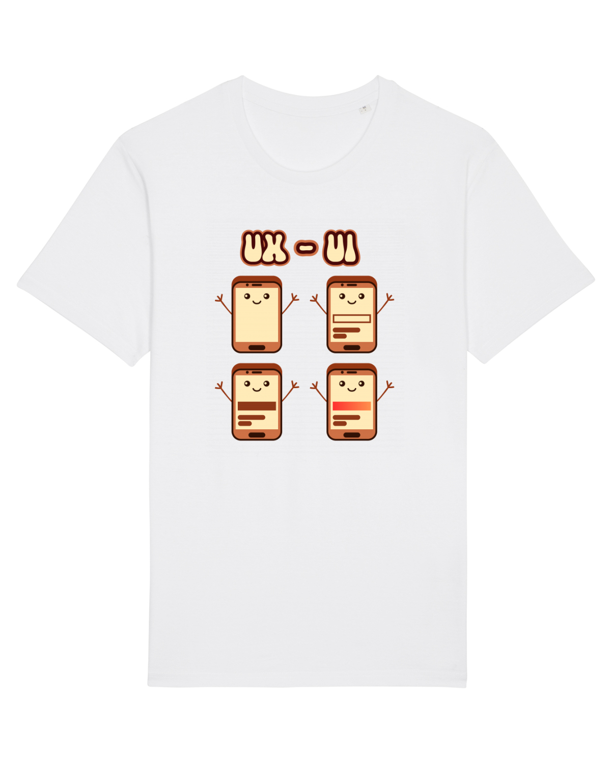Tricou mânecă scurtă Unisex Rocker White
