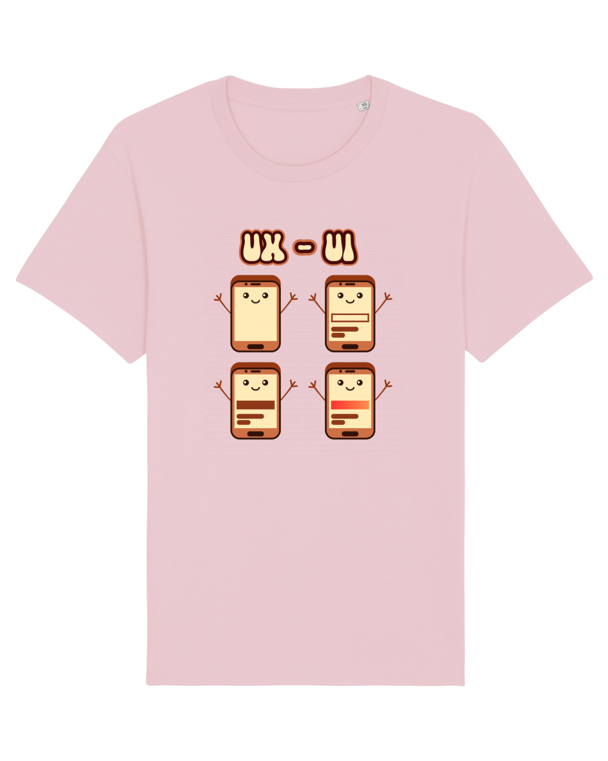 Tricou mânecă scurtă Unisex Rocker Cotton Pink