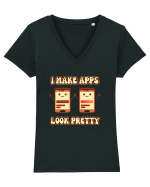 Cute UX-UI Designer Tricou mânecă scurtă guler V Damă Evoker