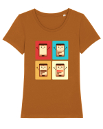 Cute UX-UI Designer Tricou mânecă scurtă guler larg fitted Damă Expresser