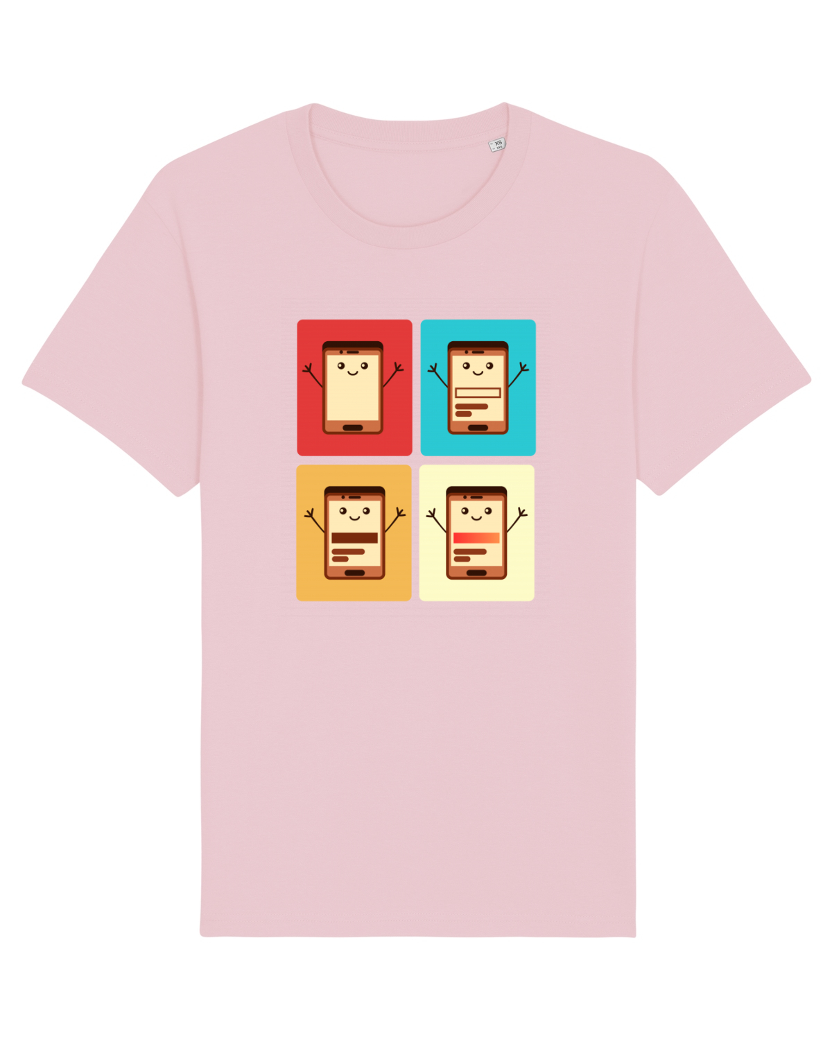 Tricou mânecă scurtă Unisex Rocker Cotton Pink