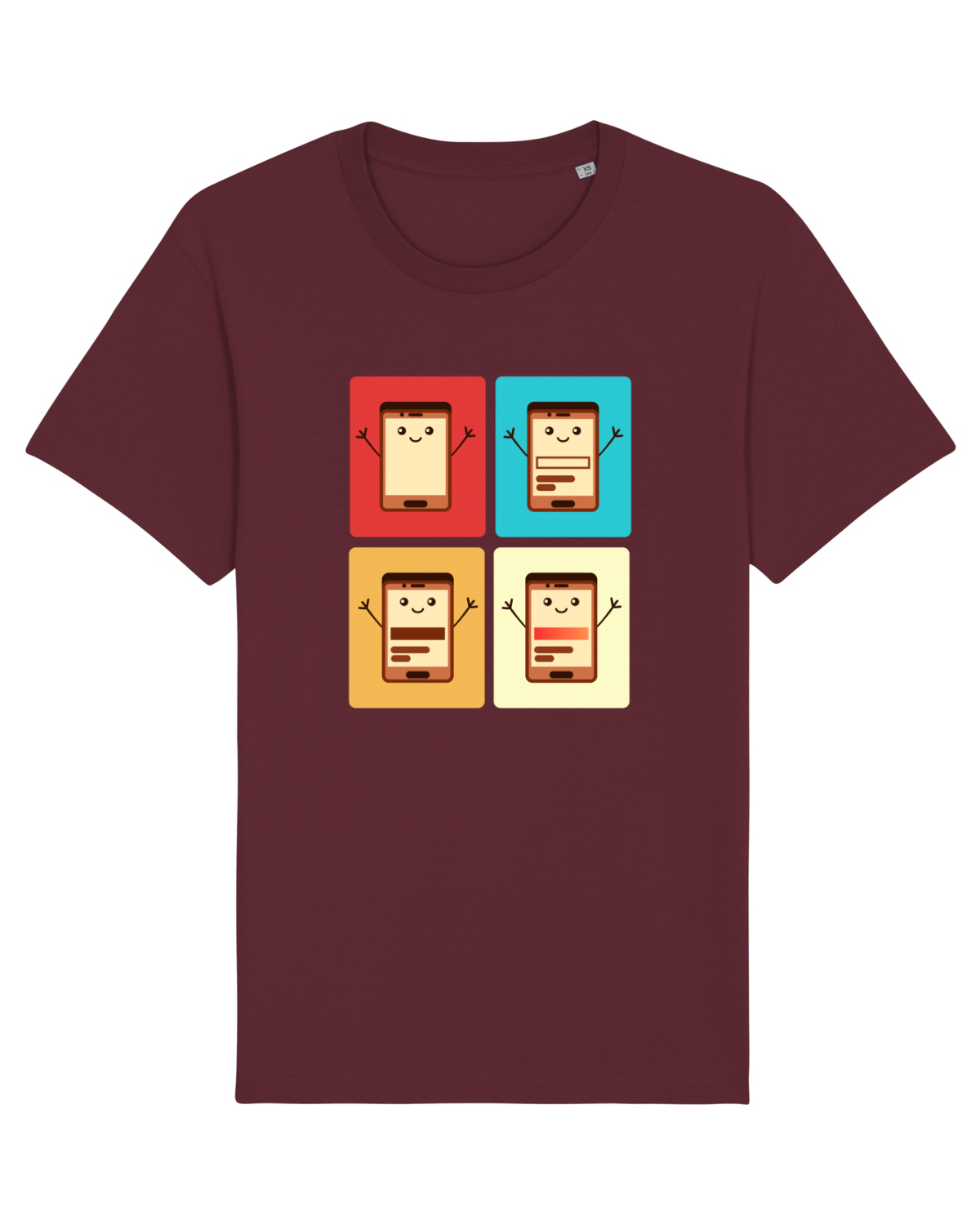 Tricou mânecă scurtă Unisex Rocker Burgundy