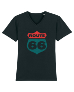 Route 66 Tricou mânecă scurtă guler V Bărbat Presenter