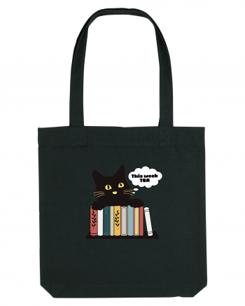 Bookish cat Black