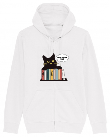 Bookish cat White