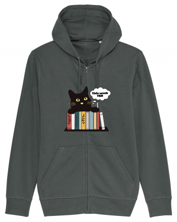 Bookish cat Anthracite