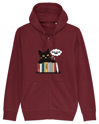 Bookish cat Burgundy