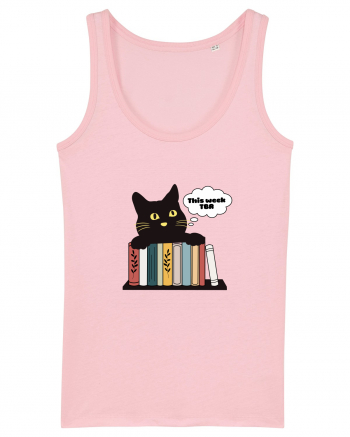 Bookish cat Cotton Pink