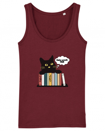 Bookish cat Burgundy