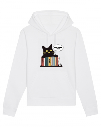 Bookish cat White