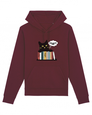 Bookish cat Burgundy