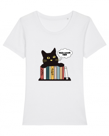 Bookish cat White