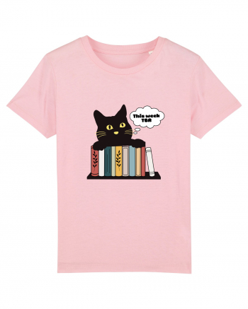 Bookish cat Cotton Pink