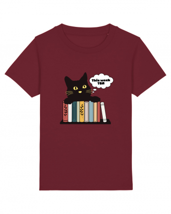 Bookish cat Burgundy