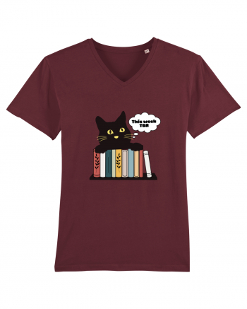 Bookish cat Burgundy