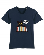 Bookish cat Tricou mânecă scurtă guler V Bărbat Presenter