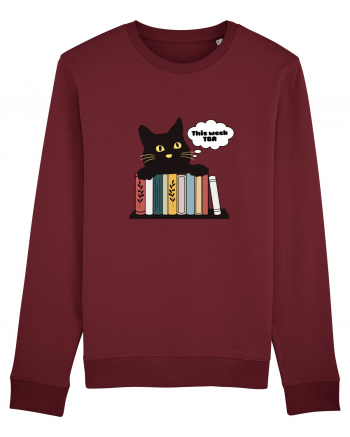 Bookish cat Burgundy