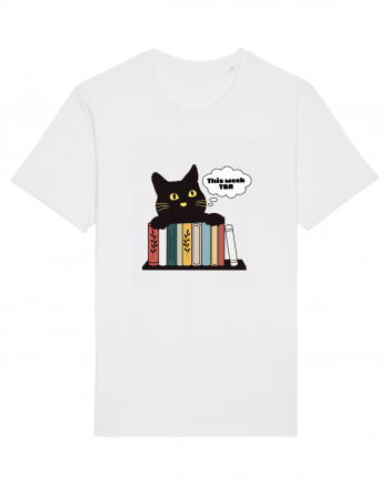 Bookish cat White