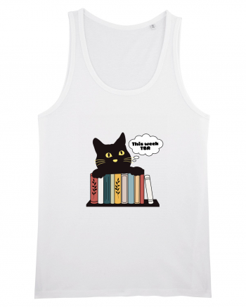 Bookish cat White