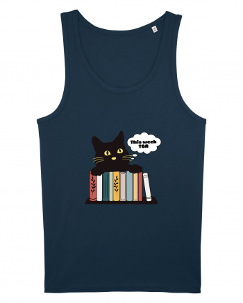 Bookish cat Navy