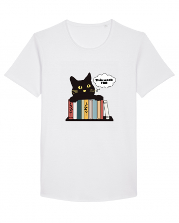 Bookish cat White