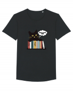 Bookish cat Tricou mânecă scurtă guler larg Bărbat Skater