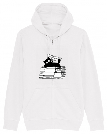 Bookish cat White