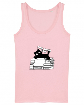 Bookish cat Cotton Pink