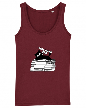 Bookish cat Burgundy