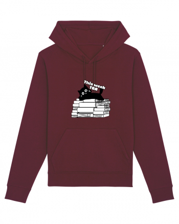 Bookish cat Burgundy