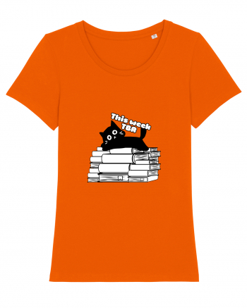 Bookish cat Bright Orange