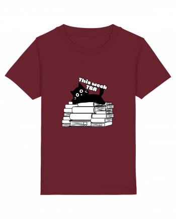 Bookish cat Burgundy